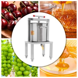 WUSILILU 448Oz Large Fruit Honey Presser, Stainless Steel Adjustable Beeswax Extractor Height Press Extractor for Farms, Fruit Store, Beehives, Food Factories