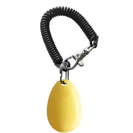 BONSO Dog Training Clicker with Adjustable Wrist Strap - Positive Reinforcement Pet Training Clicker for Dogs, Cats, and Puppies (Yellow)