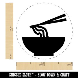 Pho Ramen Noodle Bowl Solid Rubber Stamp for Stamping Crafting Planners - 1 Inch Medium