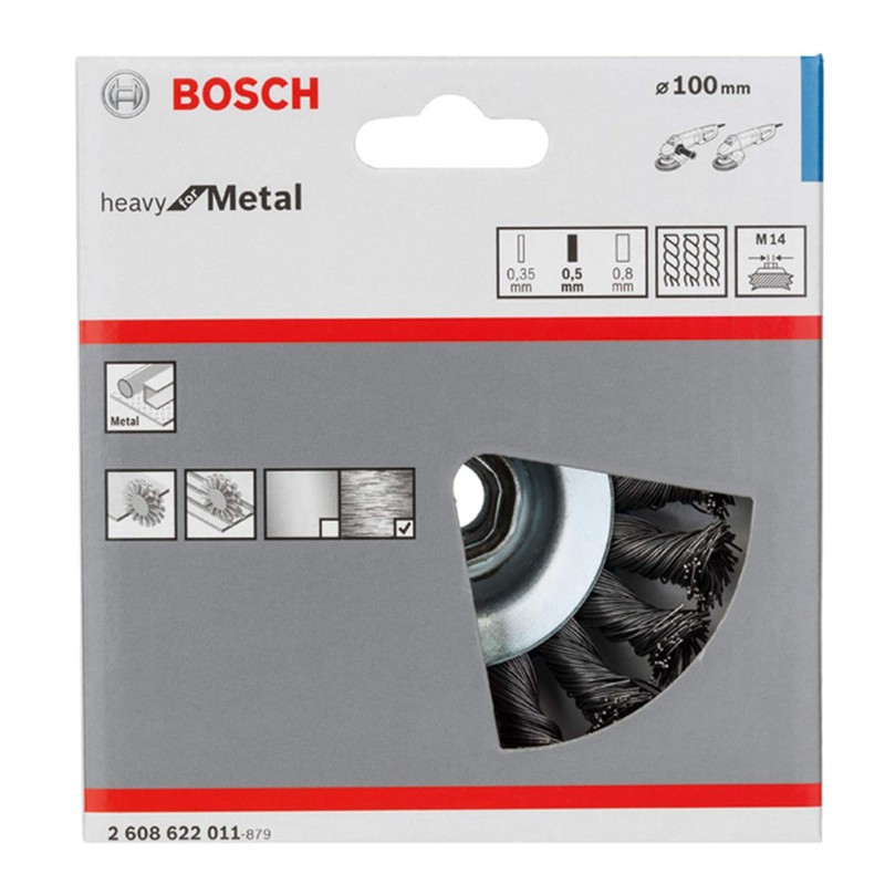 BOSCH Bevel Wire Brush (Twist Type) 125,150mmƒÓ for M14 2