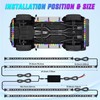 Nilight 4Pcs Car Underglow Neon Accent Strip Lights 256 LEDs