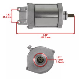 Caltric Starter for Honda 31200-MV9-671 31200-MAS-E Smu0095 Starter Motor 12Volt