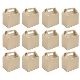 VALUE PACK 12 x Silver Paper Lunch Box Going Home Present Picnic Boxes by My Planet