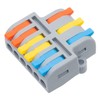 XALXMAW 5Pcs Lever Wire Connectors, 3 in 6 Out Quick