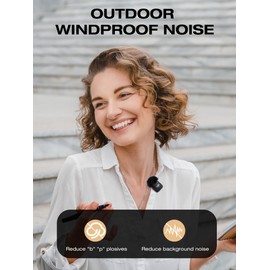 SUNMON Furry Mic Windscreen for DJI Mic Mini, Furry Mic Cover Pop Filter Compatible with DJI Mic Mini Wireless Mic, Reduce Wind Noise Improve Sound Quality (Black)