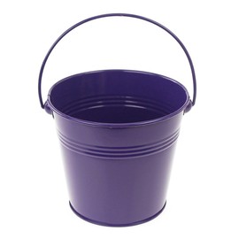 Homeford Firefly Imports Metal Pail Buckets Party Favor, 5-Inch, Purple, 5"