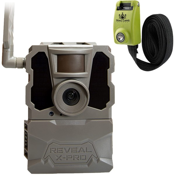 TACTACAM Reveal X PRO Cellular Trail Camera, Verizon and AT&T, NO Glow, Integrated GPS Tracking, Built in LCD Screen, HD Photo and HD Video (X-PRO) + Steel Reinforced Strap