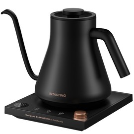 Electric Kettles, Gooseneck Electric Kettle, ±1℉ Temperature Control, Stainless Steel Inner, Quick Heating, for Pour Over Coffee, Brew Tea, Boil Hot Water, 0.9L Black
