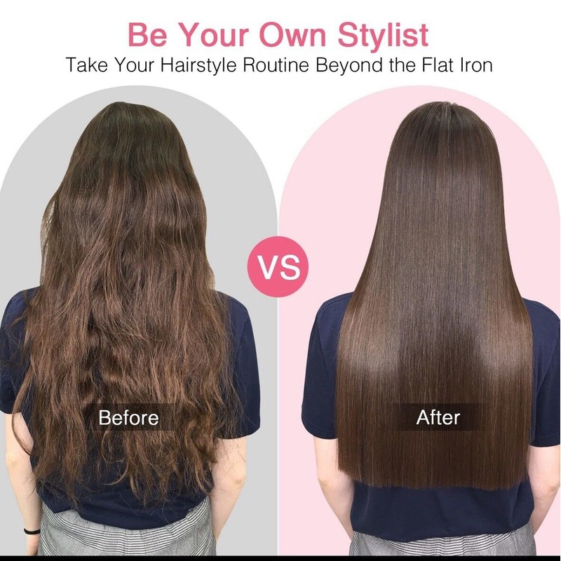 MiroPure Enhanced Hair Straightener Brush by MiroPure 2-in-1 Ionic Straightening