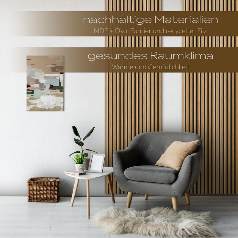 HEXIM Acoustic Panels Sample Piece - Flexible Slat Wall Wood
