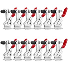 ZOENHOU 12 Pack 220 Lbs 225D Toggle Clamp, Quick Release Hold Down Toggle Clamps, Red Holding Heavy Duty Antislip Toggle Clamp Tools