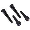 6Pcs Ebony Bridge Pins With Abalone Shell for Acoustic Folk