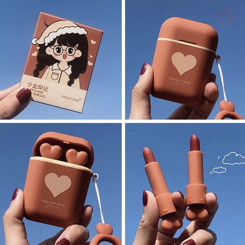 Tton Set Labiales Estuche Forma De Audífonos