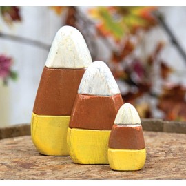 CWI Gifts Wooden Candy Corn Shelf Sitters 3/Set, Multi