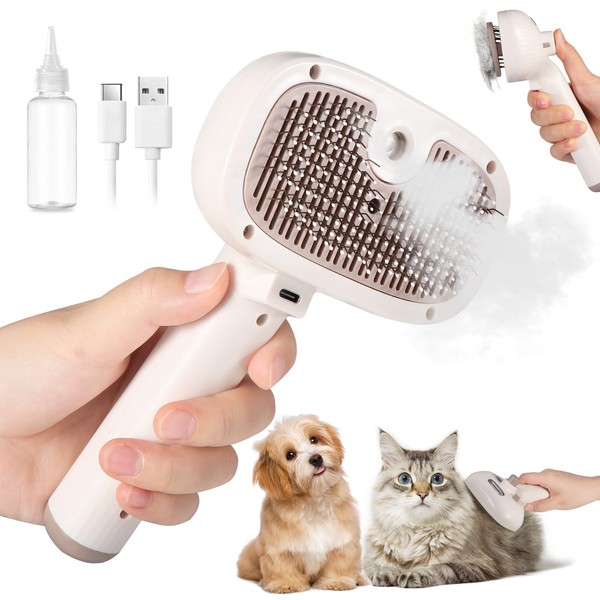 Brencco Cat Brush with Steam, 4 in 1 Cat Brush