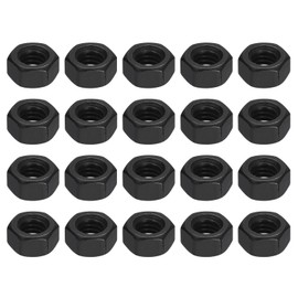 QUARKZMAN 5/16-18 Hex Nuts Carbon Steel Grade 8.8 Black Oxide Hexagon Nuts for Screw Bolts Pack of 20