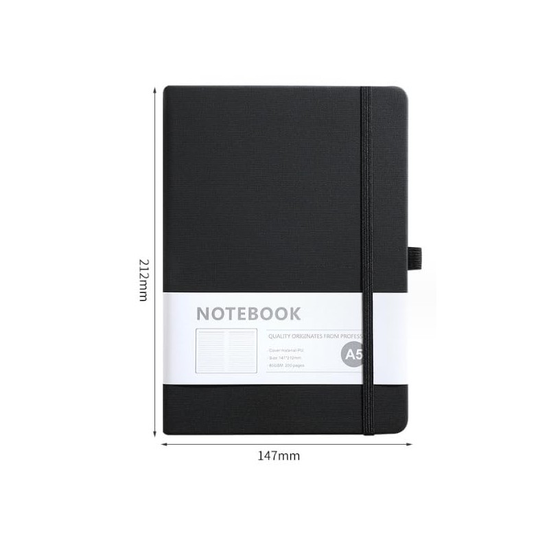 Shaymash Lined Journal Notebook with Pen Loop, Hardcover Notebook Journal