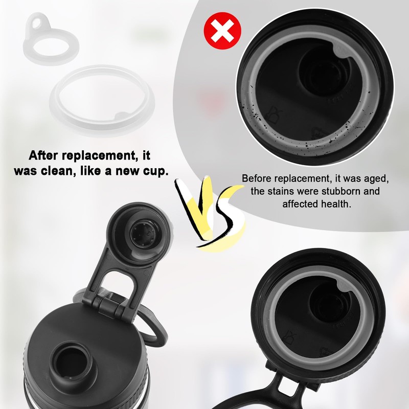 XIHIRCD 4pcs Gasket Replacement for Takeya Actives, Silicone Sealing Ring