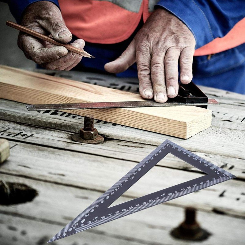 Astibym 30/60 Degree Woodworking Carpenter's Triangle Ruler for Architects Engineers