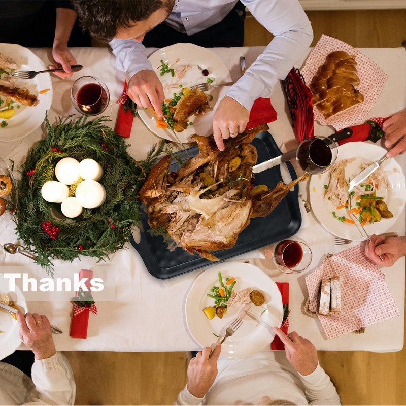 Extra Large Serving Tray with Handles, 20x13 inch, Set of