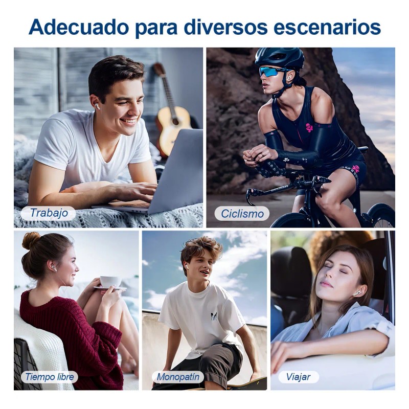 Glimall G9pro Auriculares Bluetooth 5.3 ANC IPX5 40h Pantalla LED