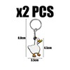 2 Pieces White Goose Keychains, Cute Cartoon Keychains, Creative Pendant