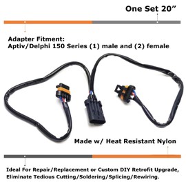 iJDMTOY 20-Inch APTIV Metri-Pack 150 Series 4-Way TMP Male/Female Plug Y-Splitter Connectors (2413431) Compatible with Polaris RZR