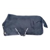 HKM Economic Turnout Blanket with Polar Fleece Lining, Dark Blue,