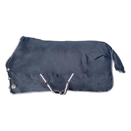 HKM Economic Turnout Blanket with Polar Fleece Lining, Dark Blue, 125