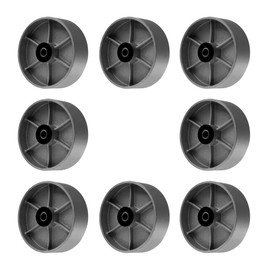 SY America 6" 8 Pack, Heavy Duty Steel Cast Iron Caster Wheel with Rolling Bearing & Steel Bushing Extra Width 2 inches 6600 lbs Total Capacity (6 inches Pack of 8)