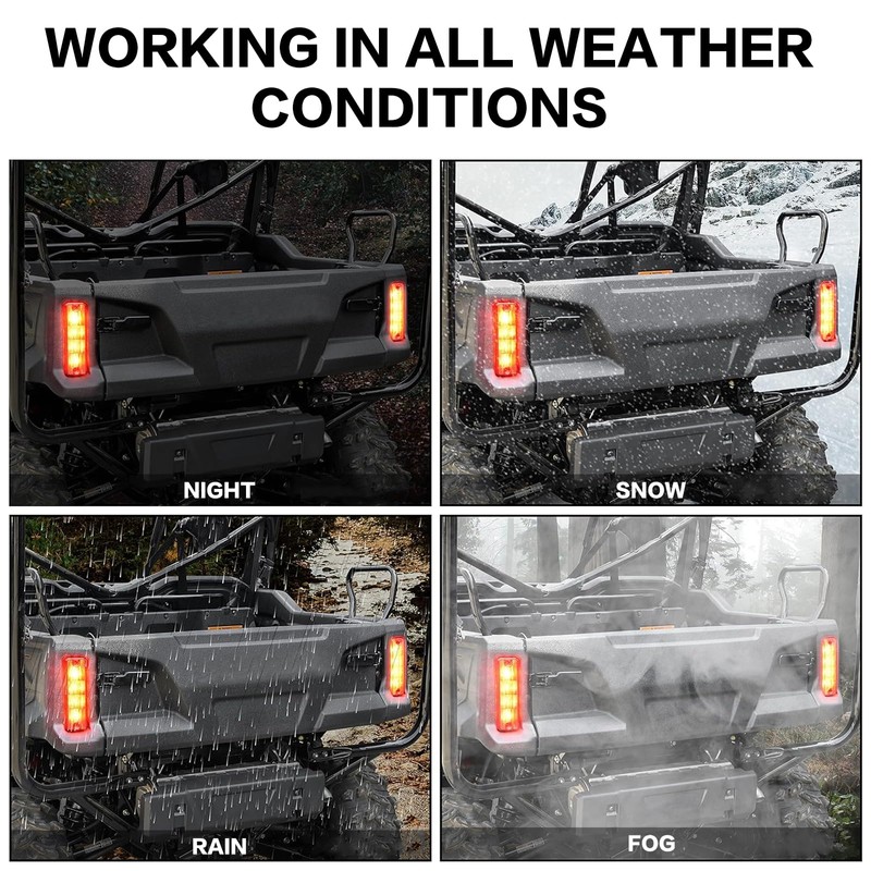 smotrcc Smoked UTV Brake Tail Lights LED Taillights Compatible with