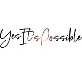 Vinyl Decals Yes It is Possible Office Teamwork Quotes Letters Stickers Decor Peel and Stick Removable Inspirational Sayings Art Positive Motivational Mirror Words Interior z5085