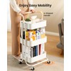 Pipishell 3 Tier Mesh Utility Cart, Rolling Metal Organization Cart
