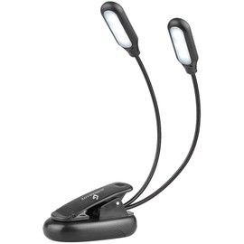 GLORIOUS-LITE Clip on Book Light/Reading Light/Clip Lamp with 10 LED Eye Care, 3 Color Changeable, Portable Reading Lamp, Battery & USB Operated, Bed Light for Kids, Bookworms, Students