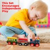 On Track USA Wooden Train Set 100 Piece All in