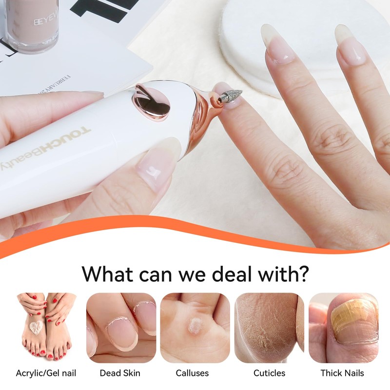 TOUCHBeauty Manicure/Pedicure Kit with UV Light and 5 Replacement nail