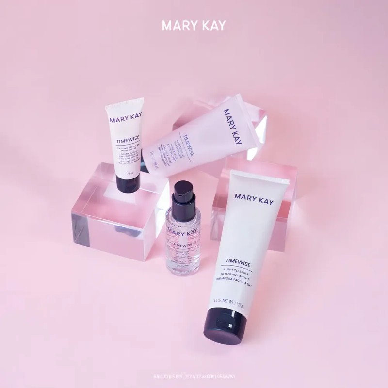 Rutina Ideal Timewise 4 Productos Mary Kay Dia/noche piel combinada