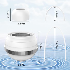 Bath Filter for Tub - 8 Stages Bath Ball Filter, 2,500 Gallons of Filtration Bath Water Filter for Tub Faucet Reduces Contaminants for Softer, Smoother Skin, BPA Free