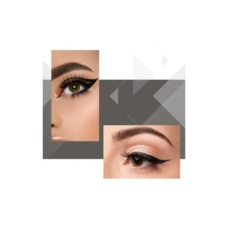 Delineador Ojos Con Sello Waterproof Eyeliner Makeup 2x1 F