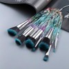 Kingtree Juego de 10 brochas de maquillaje de cristal, cerdas