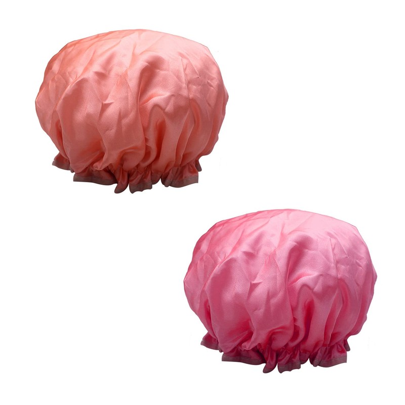 Friendjia Pack of 2 Women's Shower Caps, Waterproof, Dustproof, Oil