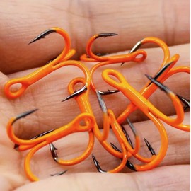 NEU AMZfishing® 10x Drillinge Angelhaken UV-aktiv | Drillinge Angeln | Drillingshaken Angeln | Ersatzdrillinge | Köder Haken | Angelhaken scharf | Angelhaken Wobbler | Drillinge Pilker (10, a: #3/0)