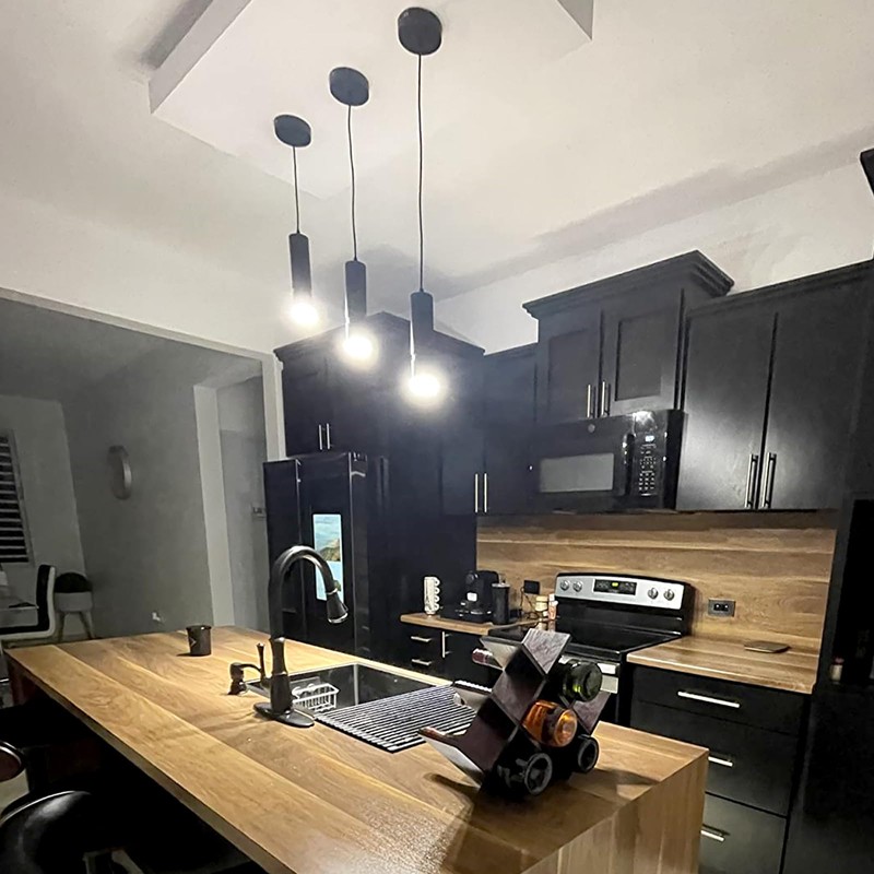 OKELI Pendant Light, Modern Black Pendant Lights Fixture,3 Color Unique