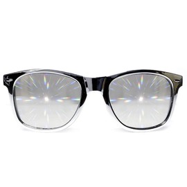 GloFX Chrome Diffraction Glasses – Silver Mirror - Rave Rainbow EDM Diffraction Chrome Silver