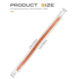 Flaconi 3 x 0.66 inch ground cable car, motor ground band, ground cable, ground tape, suitable for most braided copper grounding bands for high-performance engines in the automotive sector (29 cm)