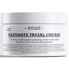 4.2 Oz 125 ml Ultimate Facial Cream with 4.5% Squalane - Long-Lasting Hydration, Moisture Barrier Strengthening, Fast-Absorbing, Softens & Smooths Skin, Suitable for All Skin Types