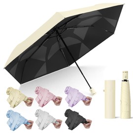 Parasol, Ultra Lightweight, Memory Shape, Folding Umbrella, 100% UV Protection, Heat Blocking, Automatic Opening/Closing, Lightweight Folding Umbrella, For Both Sun or Rain, Sun Protection, 6 Ribs