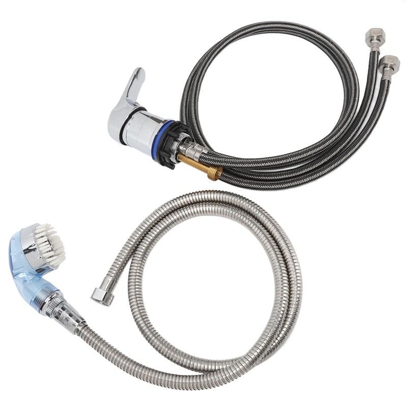 Shampoo Bowl Faucet Sprayer Kit 39.4in Hand Twist Faucet 47.2in