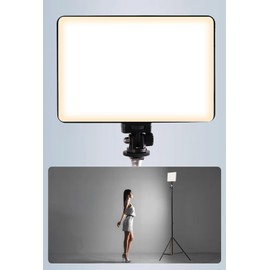 LED Video Light, Dimmable DSLR Camera Light for Pictures Video Recording with 4000mAh Rechargeable Battery, Cold Shoe, 240pcs Lamp Beads, CRI>95 2700K-6500K Photo Light for Photography Live Streaming