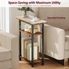 Heybly Narrow Side Table for Small Space, 25.2" Tall Nightstand